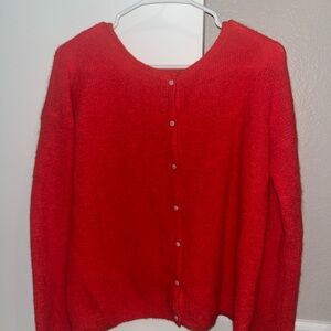 Sezane Vibrant Red Gaspard Cardigan